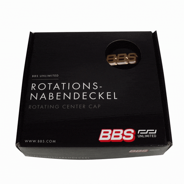 4 x BBS 3D Rotation Nabendeckel Ø56mm schwarz, Logo bronze - 58071049.4